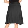 imageSTRETCH IS COMFORT Womens ampamp Plus Size Knee and Ankle Length Ruched Waist Flowy Skirt  Soft ampamp Lightweight  Sizes S  5XBlack