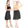imageSTRETCH IS COMFORT Womens ampamp Plus Size Knee and Ankle Length Ruched Waist Flowy Skirt  Soft ampamp Lightweight  Sizes S  5XBlack