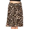 imageSTRETCH IS COMFORT Womens ampamp Plus Size Knee and Ankle Length Ruched Waist Flowy Skirt  Soft ampamp Lightweight  Sizes S  5XBrown Leopard