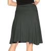 imageSTRETCH IS COMFORT Womens ampamp Plus Size Knee and Ankle Length Ruched Waist Flowy Skirt  Soft ampamp Lightweight  Sizes S  5XCharcoal Gray