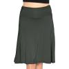 imageSTRETCH IS COMFORT Womens ampamp Plus Size Knee and Ankle Length Ruched Waist Flowy Skirt  Soft ampamp Lightweight  Sizes S  5XCharcoal Gray