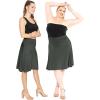 imageSTRETCH IS COMFORT Womens ampamp Plus Size Knee and Ankle Length Ruched Waist Flowy Skirt  Soft ampamp Lightweight  Sizes S  5XCharcoal Gray