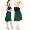 imageSTRETCH IS COMFORT Womens ampamp Plus Size Knee and Ankle Length Ruched Waist Flowy Skirt  Soft ampamp Lightweight  Sizes S  5XHunter Green