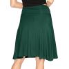 imageSTRETCH IS COMFORT Womens ampamp Plus Size Knee and Ankle Length Ruched Waist Flowy Skirt  Soft ampamp Lightweight  Sizes S  5XHunter Green