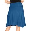 imageSTRETCH IS COMFORT Womens ampamp Plus Size Knee and Ankle Length Ruched Waist Flowy Skirt  Soft ampamp Lightweight  Sizes S  5XTeal