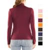 imageWomens Mock Turtle Neck Top Burgundy Small