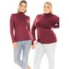 imageWomens Mock Turtle Neck Top Burgundy Small