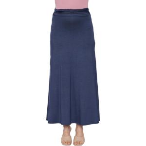 imageSTRETCH IS COMFORT Womens ampamp Plus Size Knee and Ankle Length Ruched Waist Flowy Skirt  Soft ampamp Lightweight  Sizes S  5XNavy Blue
