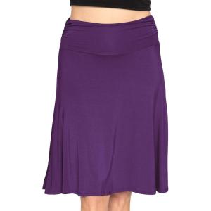 imageSTRETCH IS COMFORT Womens ampamp Plus Size Knee and Ankle Length Ruched Waist Flowy Skirt  Soft ampamp Lightweight  Sizes S  5XPurple