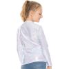 imageSTRETCH IS COMFORT Youth Girls Oh So Soft Long Sleeve Crew Neck Top  Sizes 216  Essential BasicsHolographic Silver