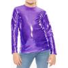 imageSTRETCH IS COMFORT Youth Girls Oh So Soft Long Sleeve Crew Neck Top  Sizes 216  Essential BasicsMystique Purple