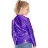 imageSTRETCH IS COMFORT Youth Girls Oh So Soft Long Sleeve Crew Neck Top  Sizes 216  Essential BasicsMystique Purple