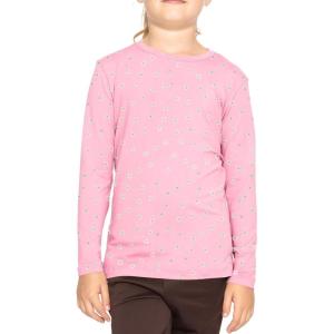 imageSTRETCH IS COMFORT Youth Girls Oh So Soft Long Sleeve Crew Neck Top  Sizes 216  Essential BasicsPink Daisies