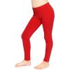 imageGirls Pack of 3 Oh So Soft Footless Leggings  Size 214Red
