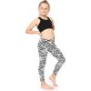 imageGirls Pack of 3 Oh So Soft Footless Leggings  Size 214White  Zebra  Brown Cheetah