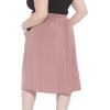 imageSTRETCH IS COMFORT Womens and Plus Size Casual Ruched Below Knee Length Midi Skirt with PocketsMauve