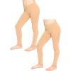 imageGirls 2 Pack Oh So Soft Footless Leggings  Stretchy  Size 214Beige  Beige