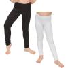 imageGirls 2 Pack Oh So Soft Footless Leggings  Stretchy  Size 214Black  White