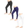 imageGirls Pack of 3 Oh So Soft Footless Leggings  Size 214Black  Navy Blue  White