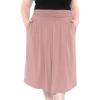 imageSTRETCH IS COMFORT Womens and Plus Size Casual Ruched Below Knee Length Midi Skirt with PocketsMauve