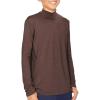 imageSTRETCH IS COMFORT Youth Boys Oh So Soft Long Sleeve Mock Neck Top  416Brown