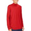 imageSTRETCH IS COMFORT Youth Boys Oh So Soft Long Sleeve Mock Neck Top  416Red