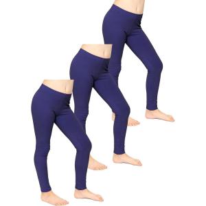imageGirls Pack of 3 Oh So Soft Footless Leggings  Size 214Navy Blue