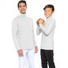 imageSTRETCH IS COMFORT Oh So Soft Boys Long Sleeve Poly Spandex TurtleneckHeather Gray