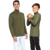 imageSTRETCH IS COMFORT Oh So Soft Boys Long Sleeve Poly Spandex TurtleneckOlive Green