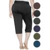 imageSTRETCH IS COMFORT Womens Straight Leg and Flowy Gaucho Pants with Pockets  Small5XBlack