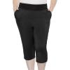 imageSTRETCH IS COMFORT Womens Straight Leg and Flowy Gaucho Pants with Pockets  Small5XBlack