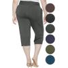 imageSTRETCH IS COMFORT Womens Straight Leg and Flowy Gaucho Pants with Pockets  Small5XCharcoal Gray