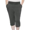 imageSTRETCH IS COMFORT Womens Straight Leg and Flowy Gaucho Pants with Pockets  Small5XCharcoal Gray