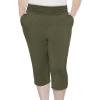 imageSTRETCH IS COMFORT Womens Straight Leg and Flowy Gaucho Pants with Pockets  Small5XOlive Green