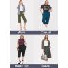 imageSTRETCH IS COMFORT Womens Straight Leg and Flowy Gaucho Pants with Pockets  Small5XOlive Green