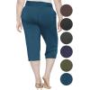 imageSTRETCH IS COMFORT Womens Straight Leg and Flowy Gaucho Pants with Pockets  Small5XTeal