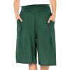 imageSTRETCH IS COMFORT Womens Straight Leg and Flowy Gaucho Pants with Pockets  Small5XHunter Green