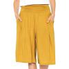 imageSTRETCH IS COMFORT Womens Straight Leg and Flowy Gaucho Pants with Pockets  Small5XMustard Yellow
