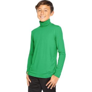 imageSTRETCH IS COMFORT Oh So Soft Boys Long Sleeve Poly Spandex TurtleneckKelly Green