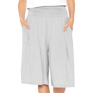 imageSTRETCH IS COMFORT Womens Straight Leg and Flowy Gaucho Pants with Pockets  Small5XHeather Gray