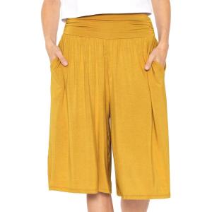 imageSTRETCH IS COMFORT Womens Straight Leg and Flowy Gaucho Pants with Pockets  Small5XMustard Yellow