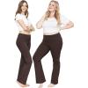 imageSTRETCH IS COMFORT Women Plus Size High Waist Cotton Bootcut Yoga Pants  XL7XBrown