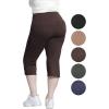 imageSTRETCH IS COMFORT Women Plus Size High Waist Cotton Bootcut Yoga Pants  XL7XBrown