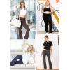 imageSTRETCH IS COMFORT Women Plus Size High Waist Cotton Bootcut Yoga Pants  XL7XBrown