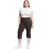 imageSTRETCH IS COMFORT Women Plus Size High Waist Cotton Bootcut Yoga Pants  XL7XBrown