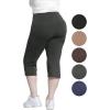 imageSTRETCH IS COMFORT Women Plus Size High Waist Cotton Bootcut Yoga Pants  XL7XCharcoal Gray
