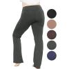 imageSTRETCH IS COMFORT Women Plus Size High Waist Cotton Bootcut Yoga Pants  XL7XCharcoal Gray