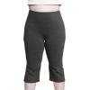 imageSTRETCH IS COMFORT Women Plus Size High Waist Cotton Bootcut Yoga Pants  XL7XCharcoal Gray
