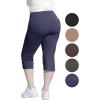 imageSTRETCH IS COMFORT Women Plus Size High Waist Cotton Bootcut Yoga Pants  XL7XNavy Blue