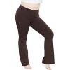 imageSTRETCH IS COMFORT Women Plus Size High Waist Cotton Bootcut Yoga Pants  XL7XBrown